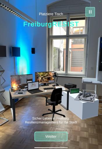 Screenshot von der neuen App