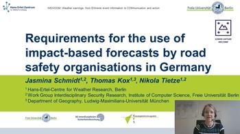 Jasmina Schmidt präsentiert auf der European Meteorological Society (EMS)
