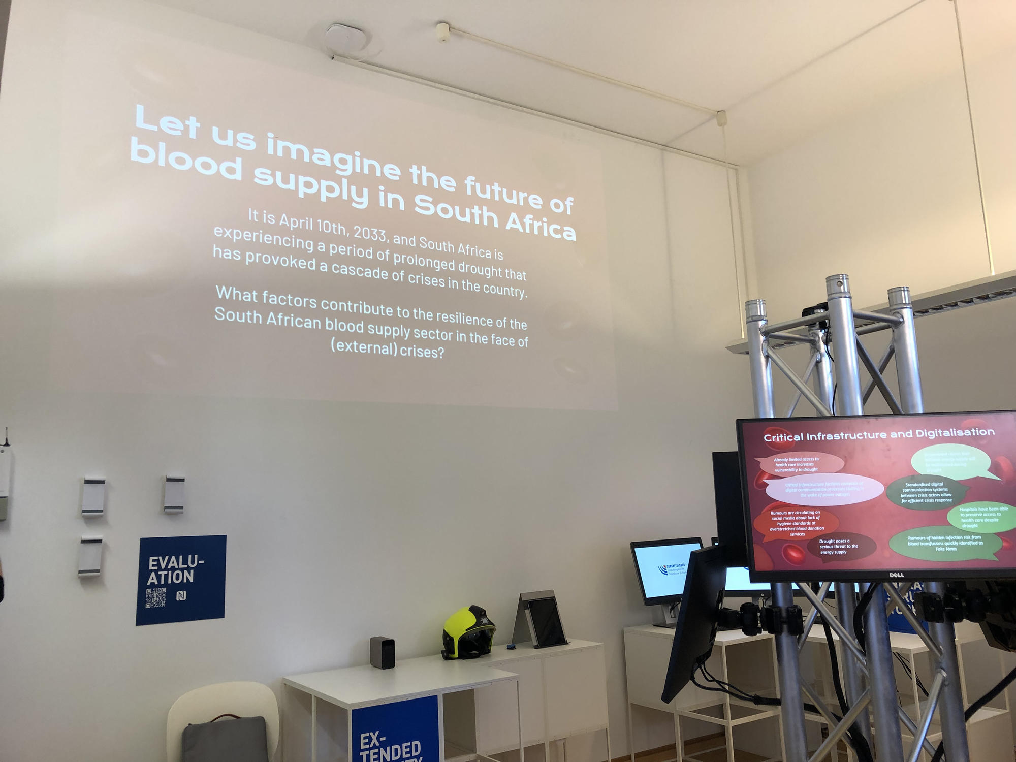 Präsentation zur Lage der Blutversorgung in Südafrika (© Simon Thimmel)