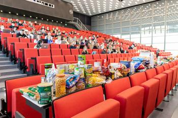 Lebensmittelspenden von Studierenden der TU Braunschweig (Bild: Kristina Rottig/TU Braunschweig)
