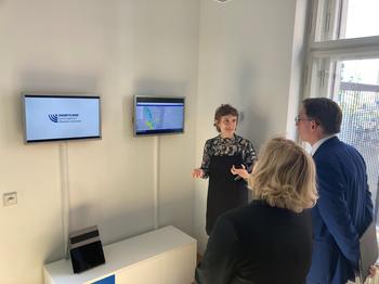 Ann-Kathrin Lindner mit den MdBs Sandra Bubendorfer-Licht und Dr. Thorsten Lieb (v.l.n.r.)