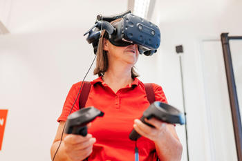 Eingetaucht in die virtuelle Realität (© ECDF/PR/berlin-eventfotograf.de)