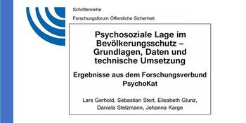Schriftenreihe Sicherheit: Sammelband „Psychosoziale Lage im Bevölkerungsschutz“